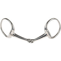 Produktbild von Harry's Horse Gebiss Olive einfach gebrochen aus Edelstahl 13 mm Silber