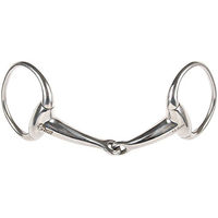 Produktbild von Harry's Horse Gebiss Olive einfach gebrochen aus Edelstahl 18 mm Silber
