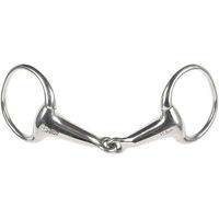 Produktbild von Harry's Horse Gebiss Olive einfach gebrochen aus Edelstahl in Silber für Pferde