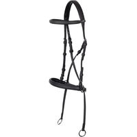Produktbild von Harry's Horse Gebissloser Trensenzaum Easy Care aus Kunstleder in Schwarz für Vollblut/VB