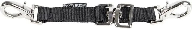 Produktbild von Harry's Horse Gebissriemen aus Nylon in Schwarz und Silber für Pferde