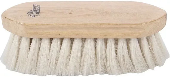 Produktbild von Harry's Horse Glans Dandy Pferdebürste mit Geitenhaar und Holzgriff in Beige