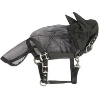 Produktbild von Harry's Horse Halfter mit Fliegennetz und Ohrenschutz für Warmblut in Schwarz/Silber