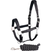 Produktbild von Harry's Horse Halfter Set für Pferde aus Satin in Schwarz