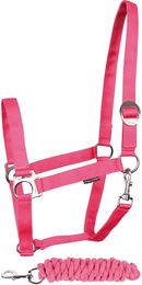 Produktbild von Harry's Horse Halfter und Longiergurt Set aus Baumwolle Rosa für Pferde