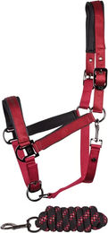 Produktbild von Harry's Horse Halfter und Longiergurt Set Satin Eli für Pferde in Rot