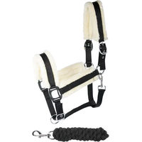 Produktbild von Harry's Horse Halfter und Strick-Set Soft aus Nylon für Pferde in Schwarz Größe Cob