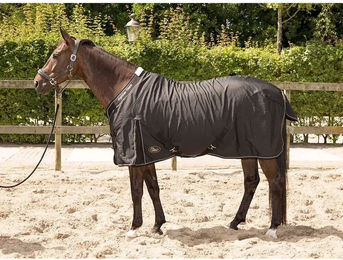 Harry's Horse Highliner Stalldecke für Pferde mit Fleece-Futter in Braun und Schwarz Größe 205cm - 205 cm – Bild 1 von 2