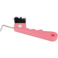 Produktbild von Harry's Horse Hufauskratzer mit Bürste und magnetischem Griff aus Kunststoff in Rosa