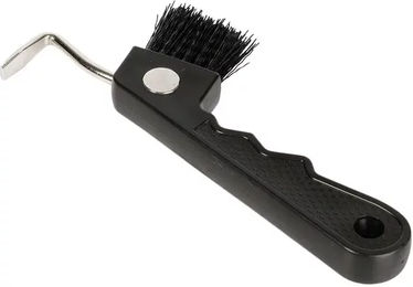 Produktbild von Harry's Horse Hufauskratzer mit Bürste und magnetischem Griff aus Kunststoff in Schwarz
