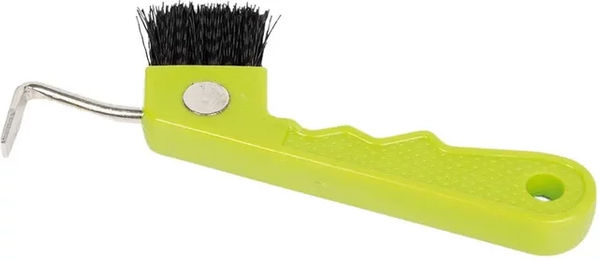 Produktbild von Harry's Horse Hufauskratzer mit Bürste und magnetischem Griff in Grün