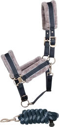 Produktbild von Harry's Horse Just Ride Retro Soft Halfter und Longiergurt Set für Pferde aus Neopren
