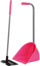 Produktbild von Harry's Horse Kompaktes Mistset aus Kunststoff mit Schaufel und Rechen in Rosa