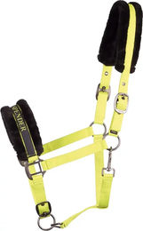 Produktbild von Harry's Horse Leder Halfter für Shetty in Rosa und Gelb