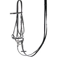 Produktbild von Harry's Horse Leder Trense mit tiefem Nasenriemen in Bronze und Schwarz Größe L