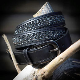 Harry's Horse Ledergürtel Crystal Unisex Schwarz – Bild 1 von 1