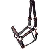 Produktbild von Harry's Horse Lederhalfter für Pferde Metallic Schwarz