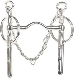 Produktbild von Harry's Horse Liverpool Gebiss für Pferde aus Edelstahl mit 3 Schlüssellöchern Silber Größe 14,5