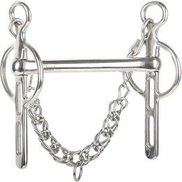 Produktbild von Harry's Horse Liverpool Gebiss für Pferde mit 2 Zügelringen aus Edelstahl 15 mm Silber