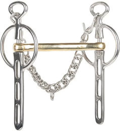 Produktbild von Harry's Horse Liverpool Gebiss für Pferde mit 3 Zügelringen aus Metall in Silber 14 mm