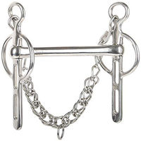 Produktbild von Harry's Horse Liverpoolkandare für Pferde aus Edelstahl mit 2 Schlüssellöchern 15mm Silber Größe M
