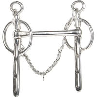 Produktbild von Harry's Horse Liverpoolkandare für Pferde aus Edelstahl mit 3 Zügelringen 15 mm