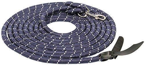 Produktbild von Harry's Horse Longe mit Karabinerhaken und Anbindeseil 6,8m in Blau oder Weiß - 6,8 m