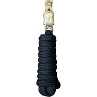 Produktbild von Harry's Horse Longierleine mit Panikhaken in Schwarz und Gold aus Kunststoff - 2 m