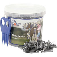 Produktbild von Harry's Horse Magic Braids Elastische Bandagen für Pferde in Silber - 1 l