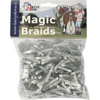 Produktbild von Harry's Horse Magic Braids Elastische Bandagen für Pferde Silber - 10 x 500 Stk.