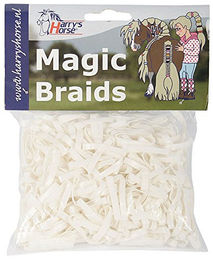 Produktbild von Harry's Horse Magic Braids Haarband für Pferde Weiß 10er Pack
