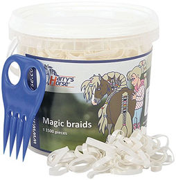 Harry's Horse Magic Braids Mähnengummi Weiß - 1 l – Bild 1 von 1