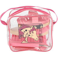 Produktbild von Harry's Horse Mini-Putztasche für Pferde in Rosa mit Putzbesteck und Beutel