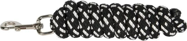 Produktbild von Harry's Horse Mounty-Longe mit Karabinerhaken Schwarz-Weiß - 2 m