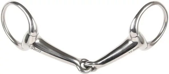 Produktbild von Harry's Horse Olive Gebiss für Pferde einfach gebrochen aus Edelstahl in Silber