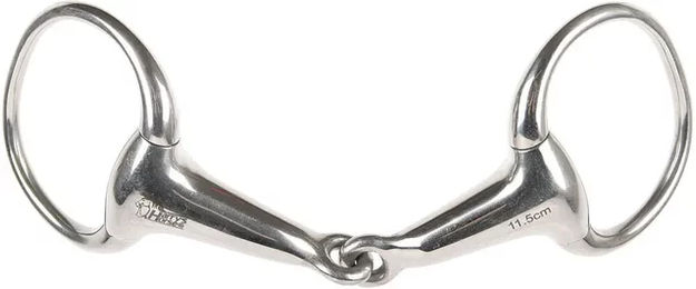 Produktbild von Harry's Horse Olive Gebiss für Pferde einfach gebrochen aus Edelstahl in Silber