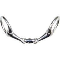 Produktbild von Harry's Horse Olivenkopfgebiss für Pferde doppelt gebrochen aus Edelstahl in Silber