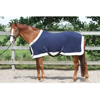 Produktbild von Harry's Horse Pferdefleece-Decke Prunkmodell mit Bauchlatz Marine Blau Größe M