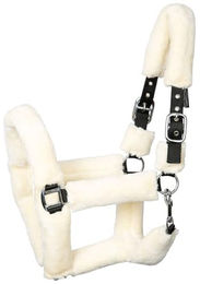 Produktbild von Harry's Horse Pferdehalfter Teddy Plüsch Weiß Größe Full