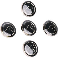 Produktbild von Harry's Horse Pferdeschaltfläche aus Metall in Silber und Schwarz