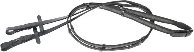 Harry's Horse Pferdezügel mit Supergrip-Stoppern in Schwarz – Bild 1 von 2