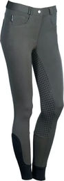 Produktbild von Harry's Horse Redwood Full Grip Reithose für Damen in Grau mit Kunstleder