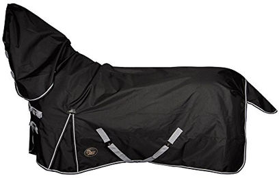 Produktbild von Harry's Horse Regendeke Thor Schwarz mit Nackenstretch Größe 195cm - 195 cm