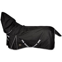 Produktbild von Harry's Horse Regendeke Thor Schwarz mit Nackenstretch Größe 195cm - 195 cm