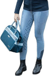Produktbild von Harry's Horse Reithose Just Ride Retro Full Grip für Damen in Blau aus Baumwolle Größe 36