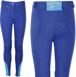Harry's Horse Reithose Youngrider für Mädchen in Blau Größe 164 mit Kniebesatz – Bild 1 von 2