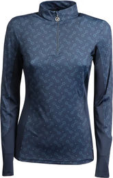 Produktbild von Harry's Horse Reitshirt Damen Just Ride Retro Blau Polyester Grösse L