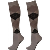 Produktbild von Harry's Horse Reitsocken Argyle Unisex Grau Braun Polyester Größe 35/38