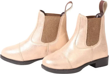 Produktbild von Harry's Horse Reitstiefel Jodhpur Damen Glitter Kunstleder Rosa Gold Beige Größe 39