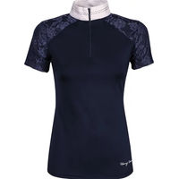 Produktbild von Harry's Horse Reitturnierhemd für Damen in Weiß und Blau aus Polyester Größe M
